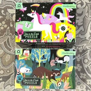 Mudpuppy Glow in the Dark 100 Piece Puzzles: Unicorns & In The Forest* Flaw